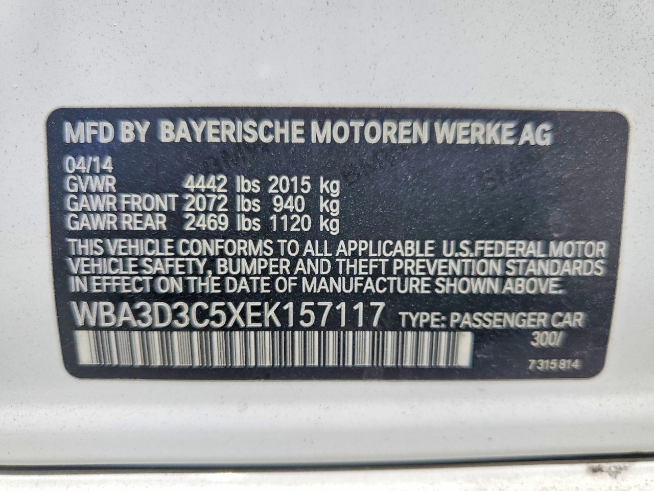 2014 BMW 3 SERIES