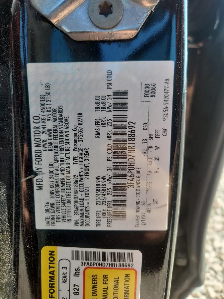 2017 FORD FUSION