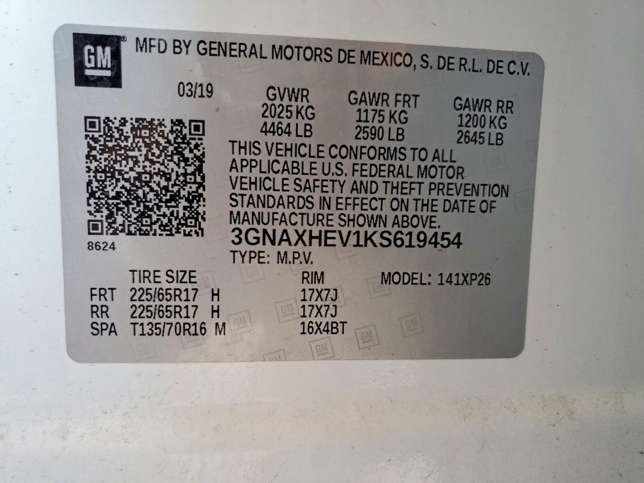 2019 CHEVROLET EQUINOX