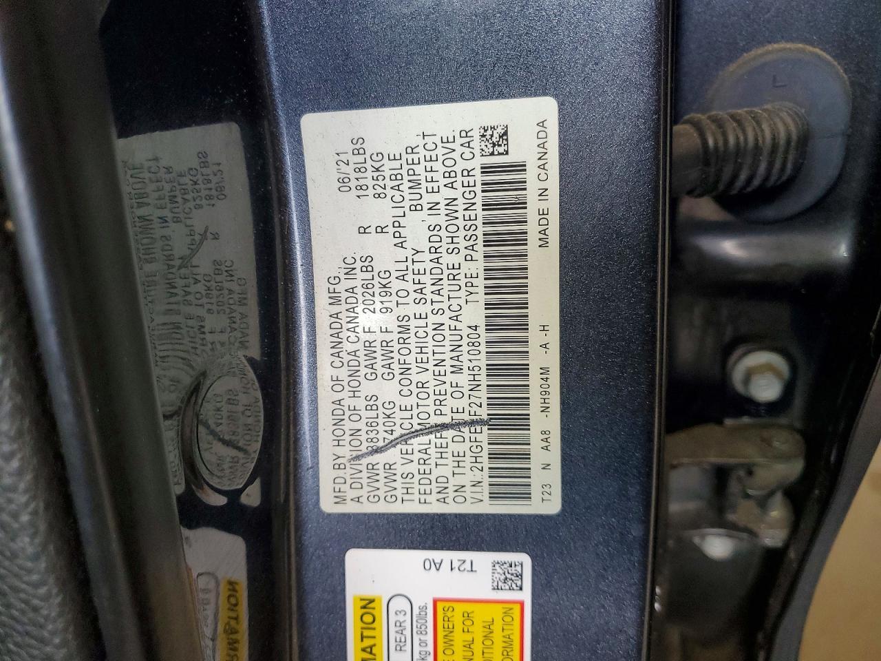 2022 HONDA CIVIC