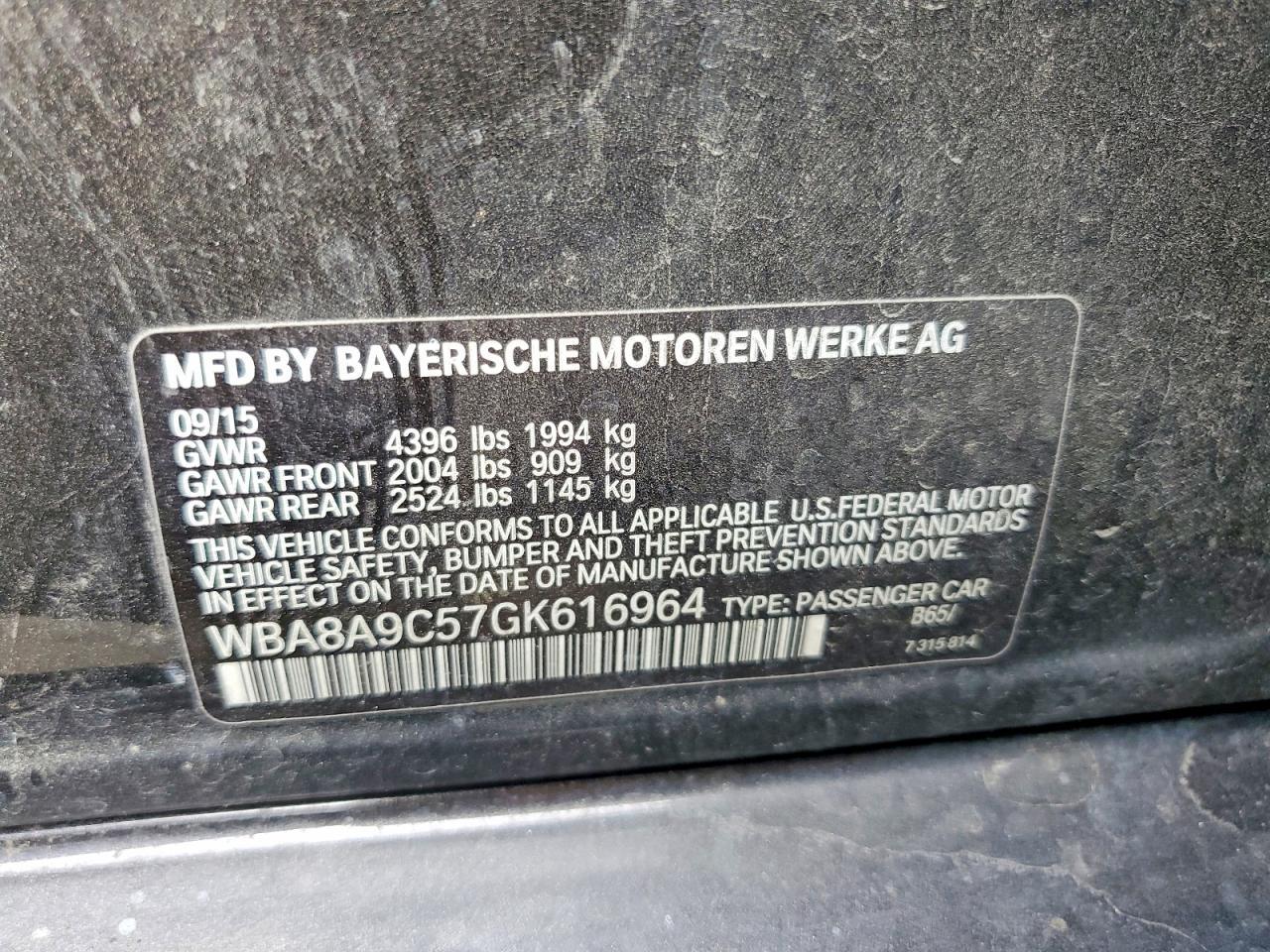 2016 BMW 3 SERIES