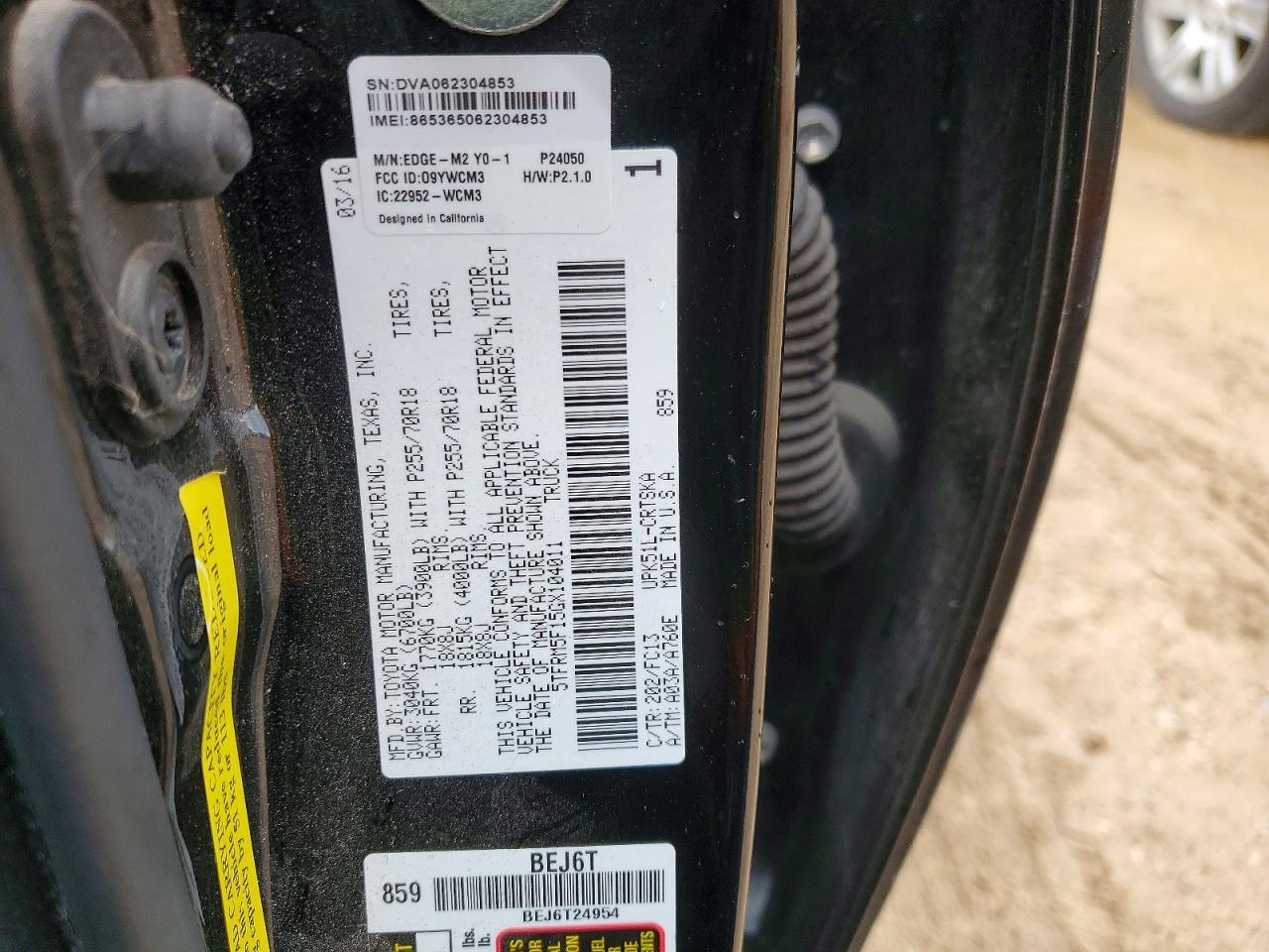 2016 TOYOTA TUNDRA