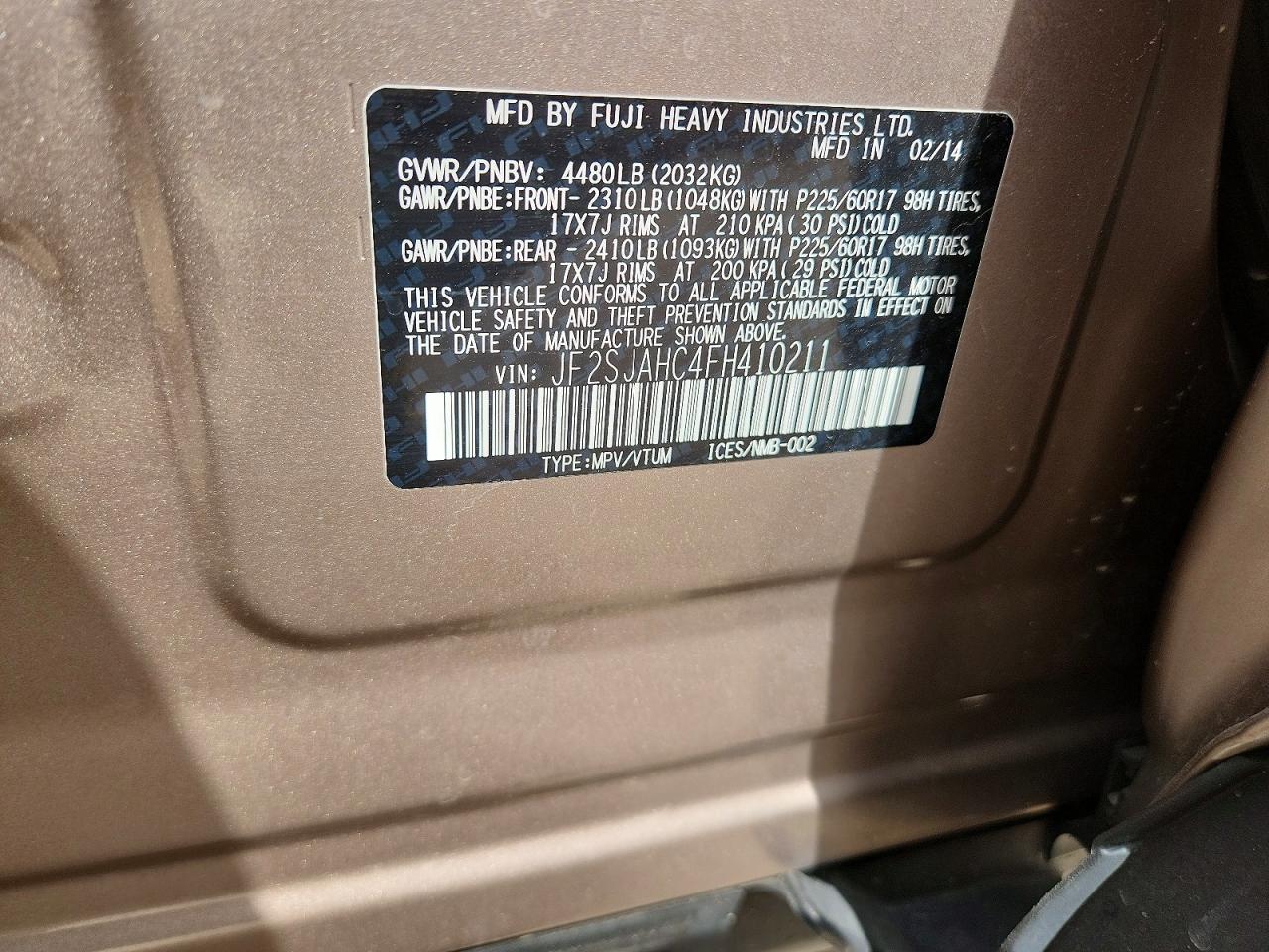 2015 SUBARU FORESTER