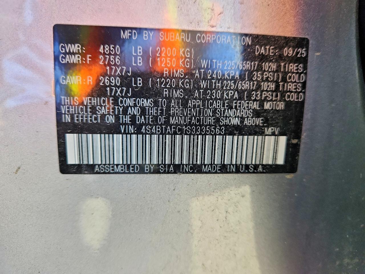 2025 SUBARU Outback