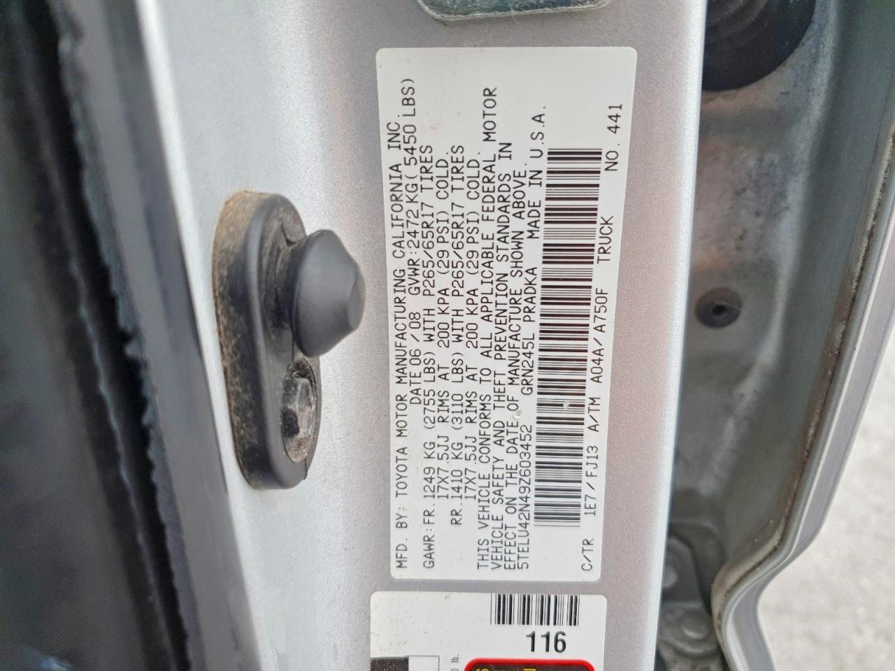2009 TOYOTA TACOMA