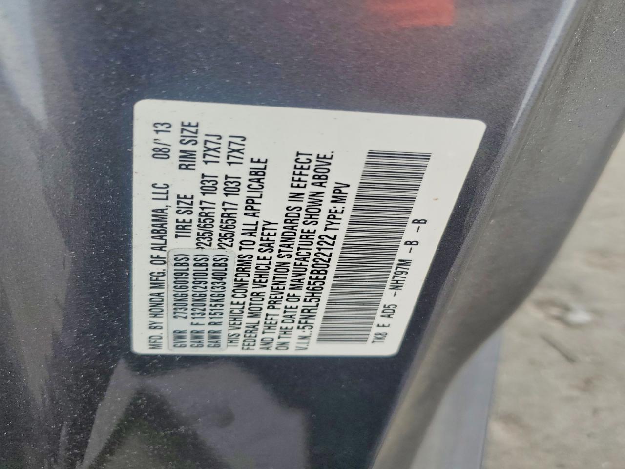 2014 HONDA ODYSSEY