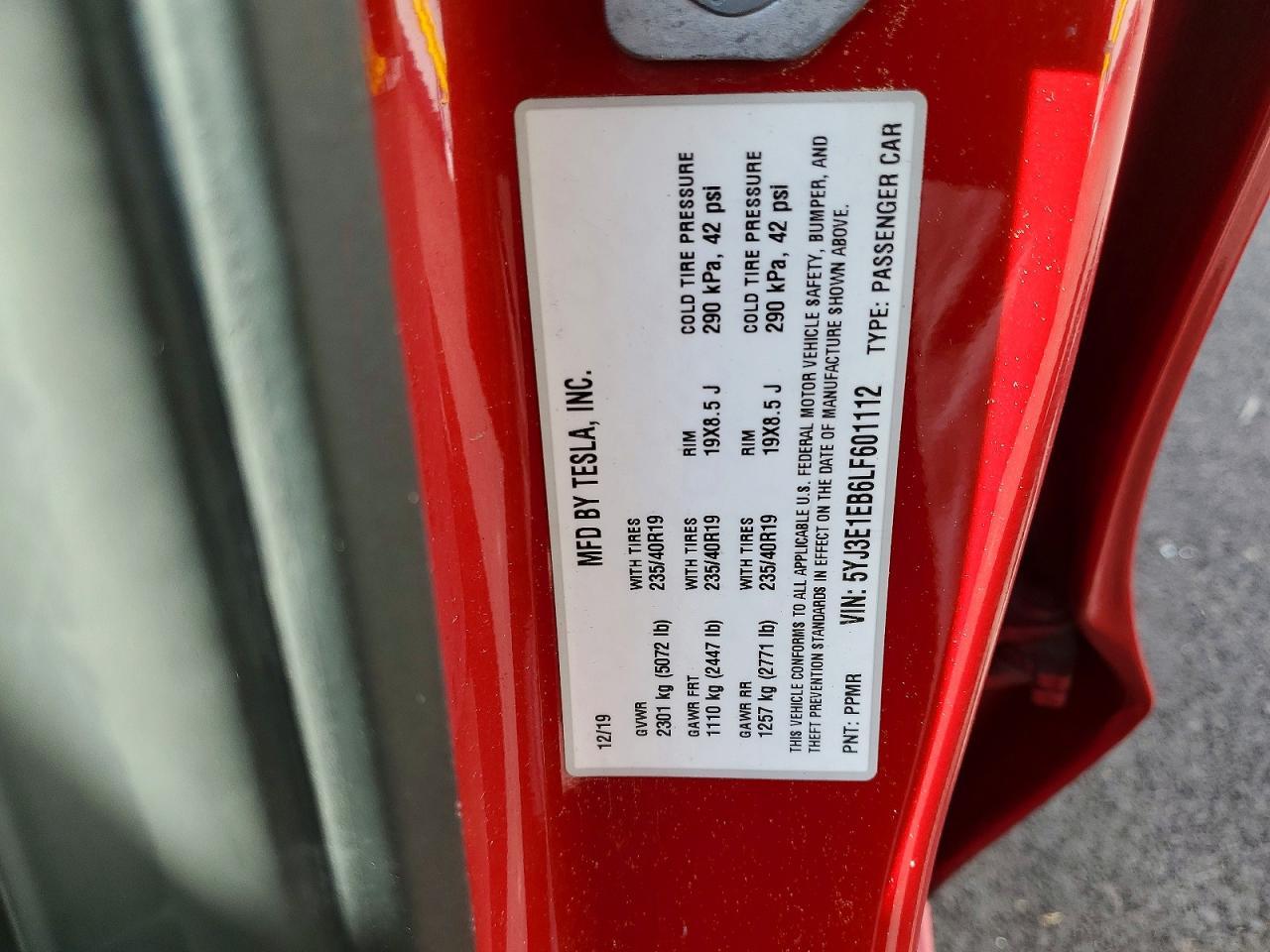 2020 TESLA MODEL 3