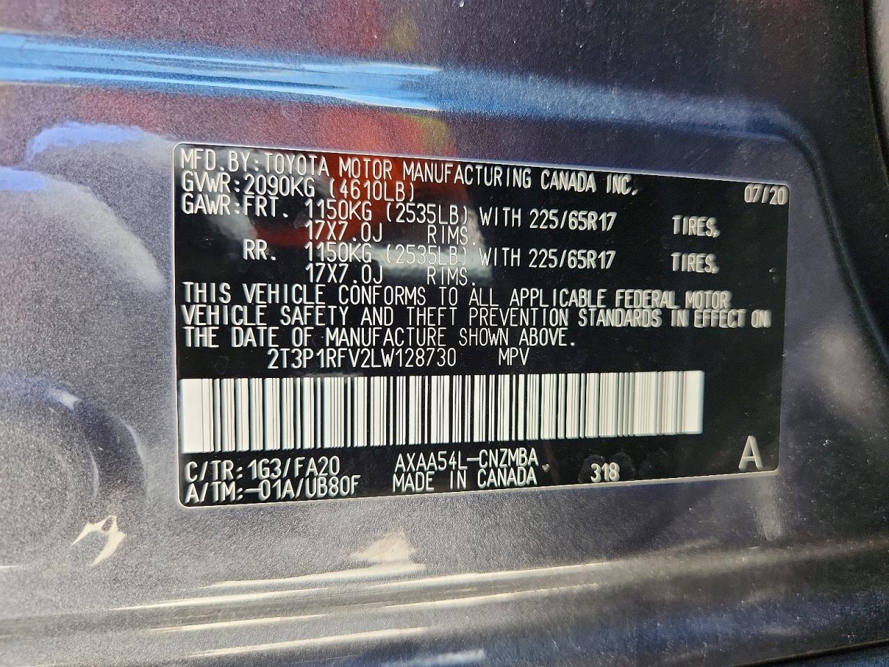 2020 TOYOTA RAV4