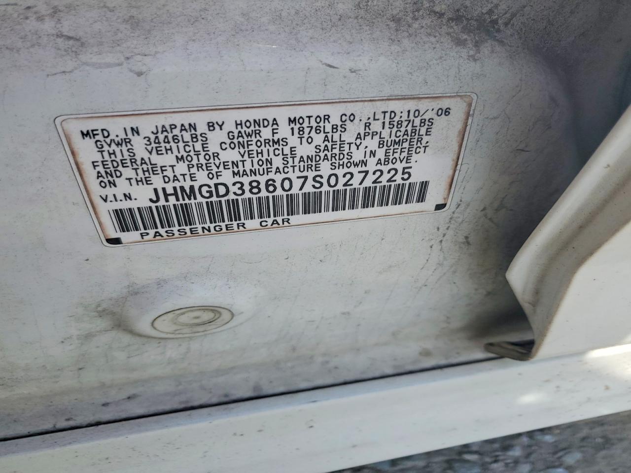 2007 HONDA FIT