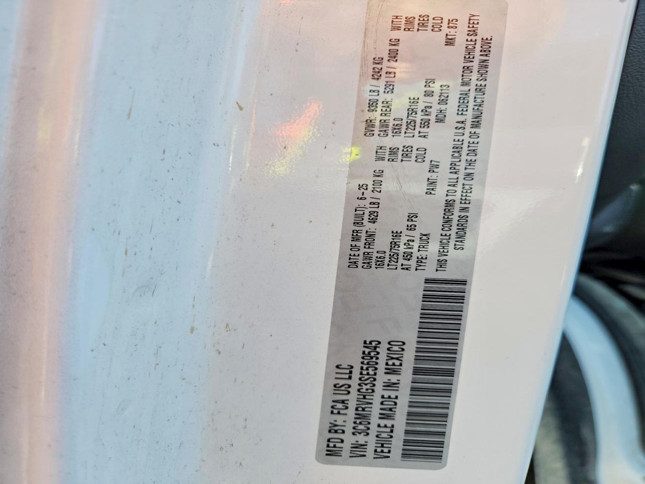 2025 RAM ProMaster 3500