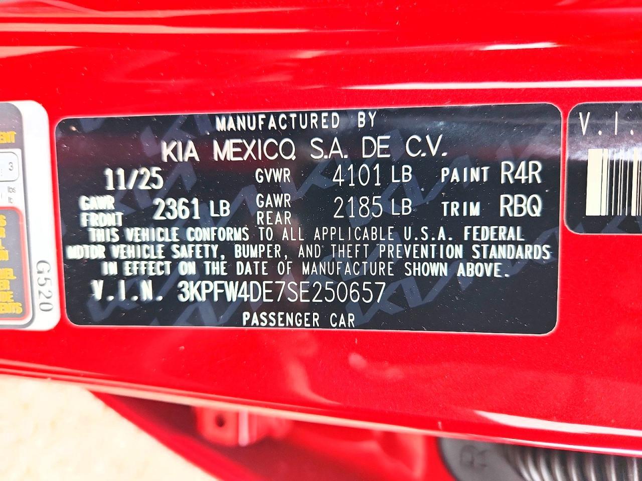 2025 KIA K4