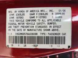 2006 HONDA ACCORD