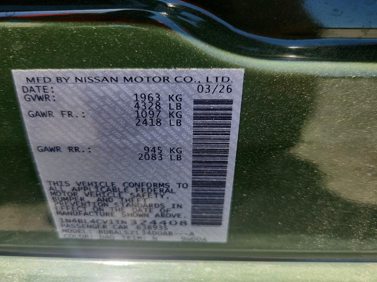 2026 NISSAN ALTIMA