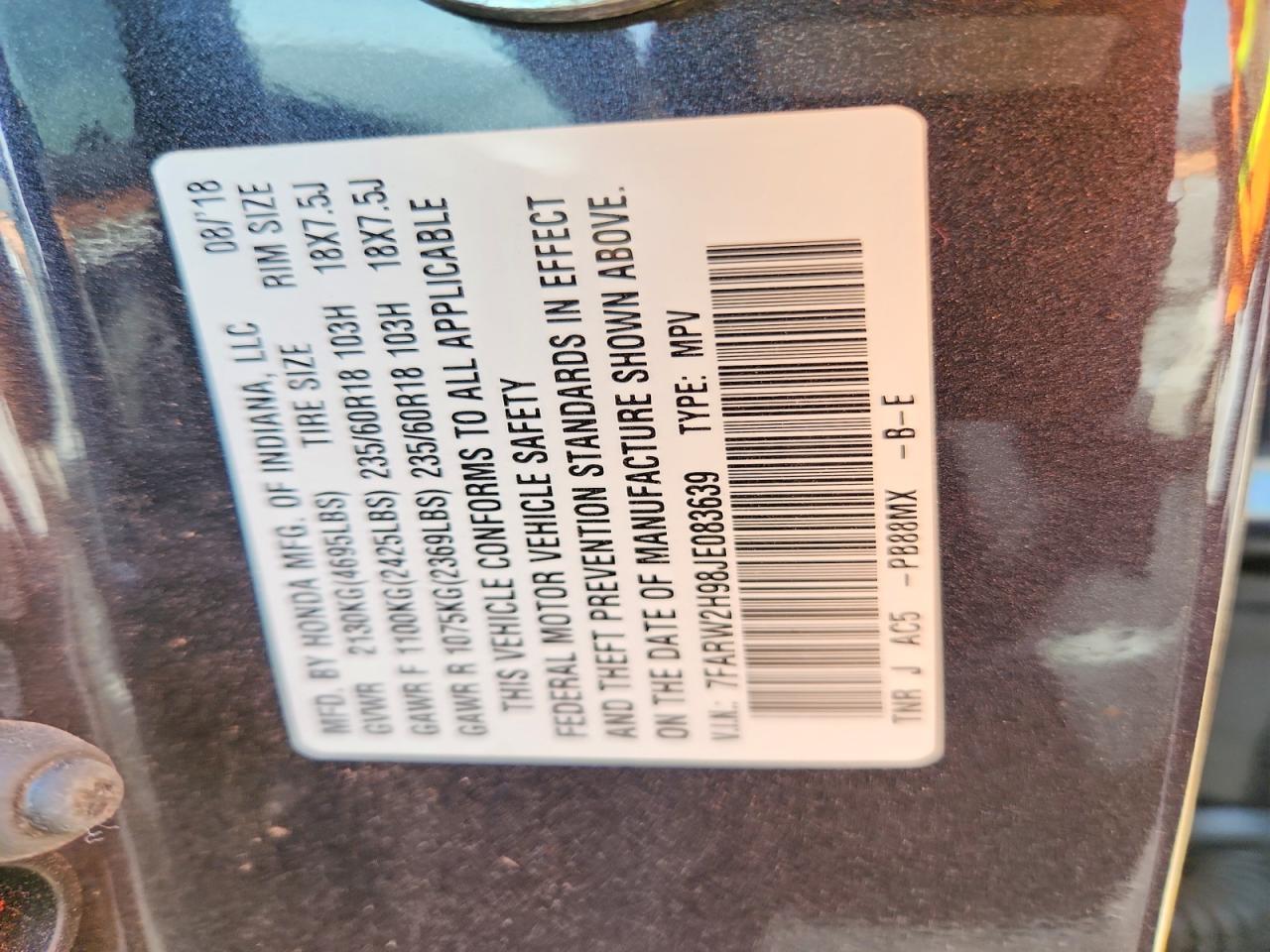 2018 HONDA CR-V