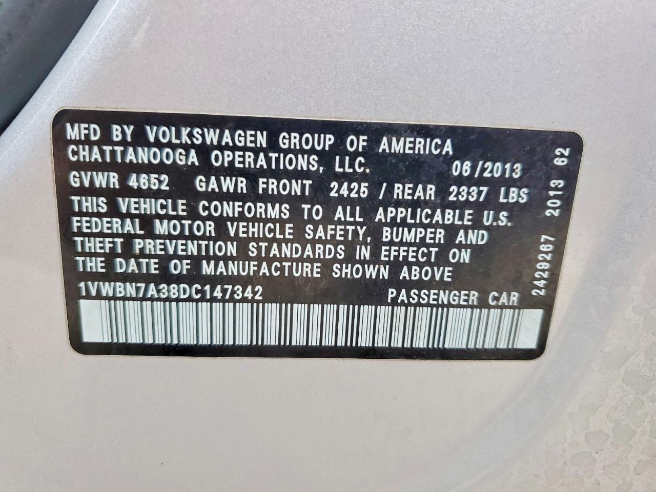 2013 Volk Passat