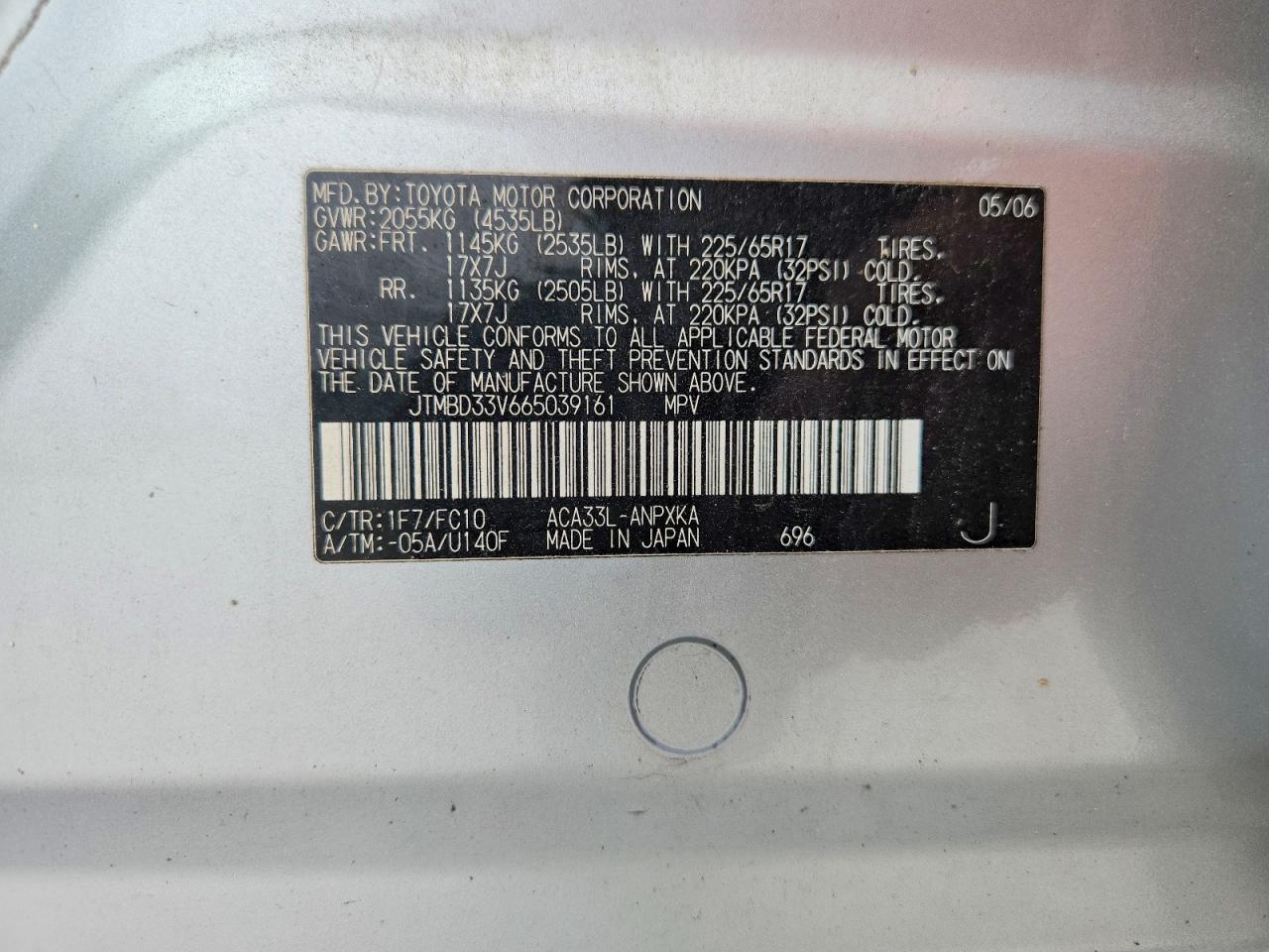 2006 TOYOTA RAV4