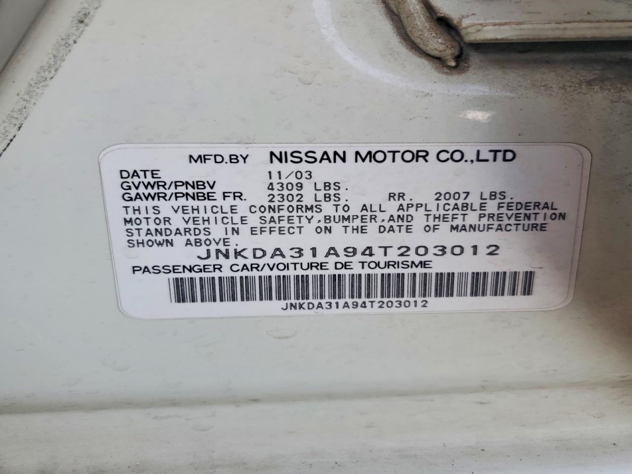 2004 INFINITI I35