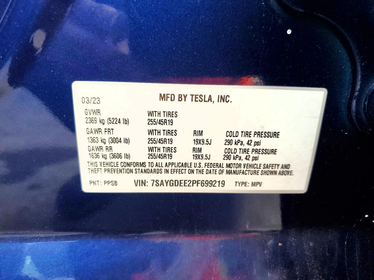 2023 TESLA MODEL Y