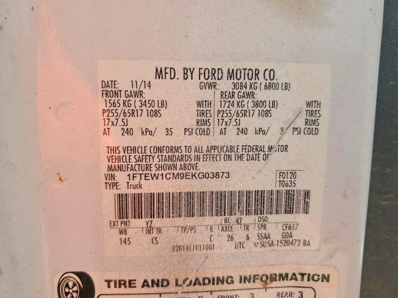 2014 FORD F-150 Lightning