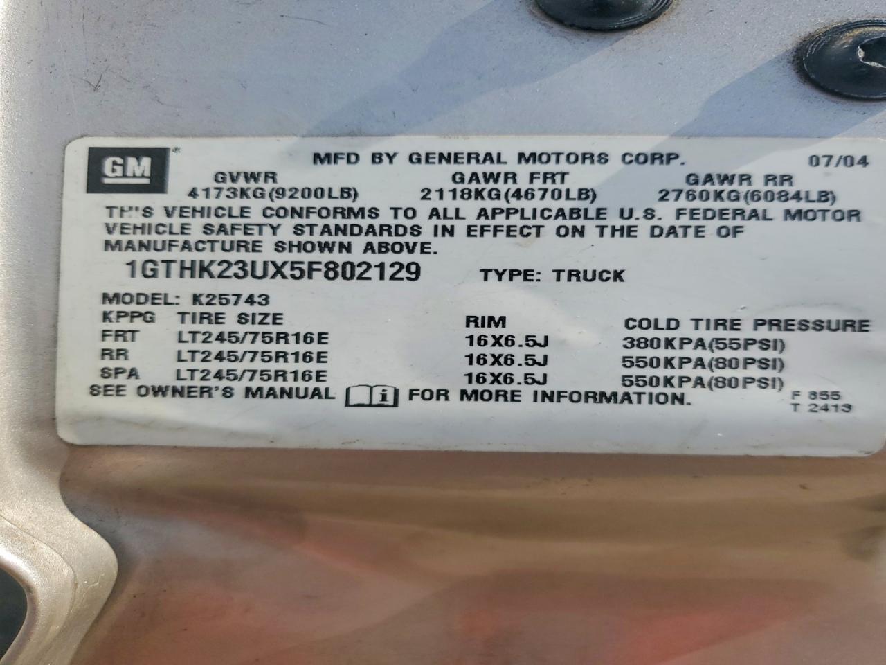 2005 GMC Sierra