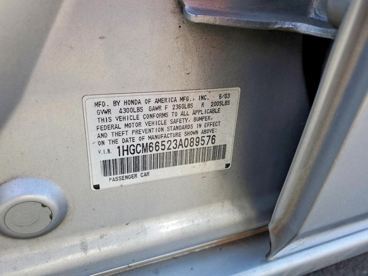2003 HONDA ACCORD