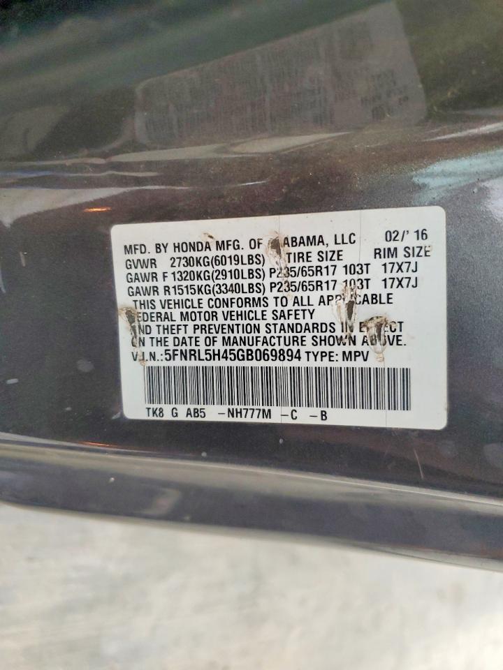 2016 HONDA ODYSSEY