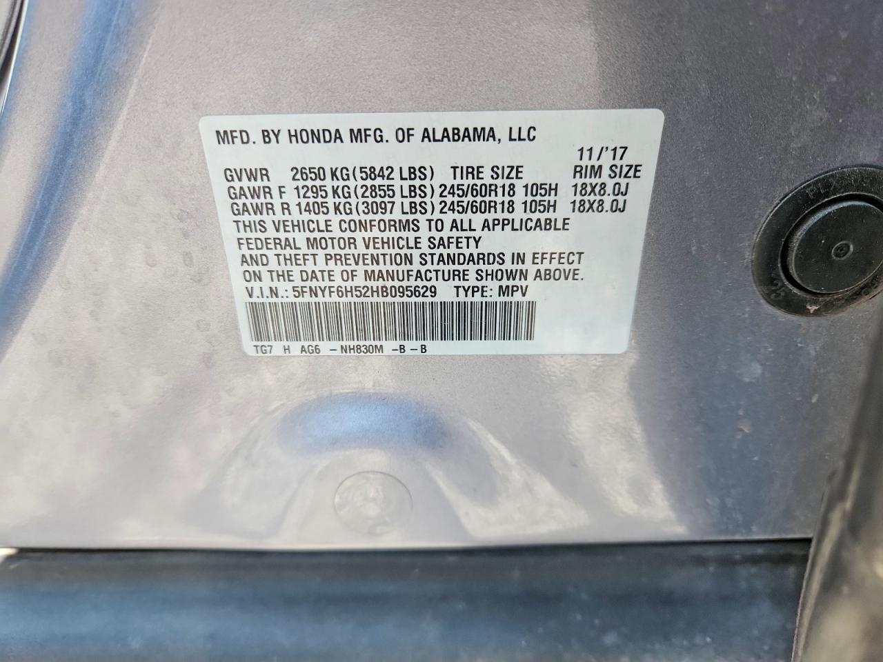 2017 HONDA PILOT