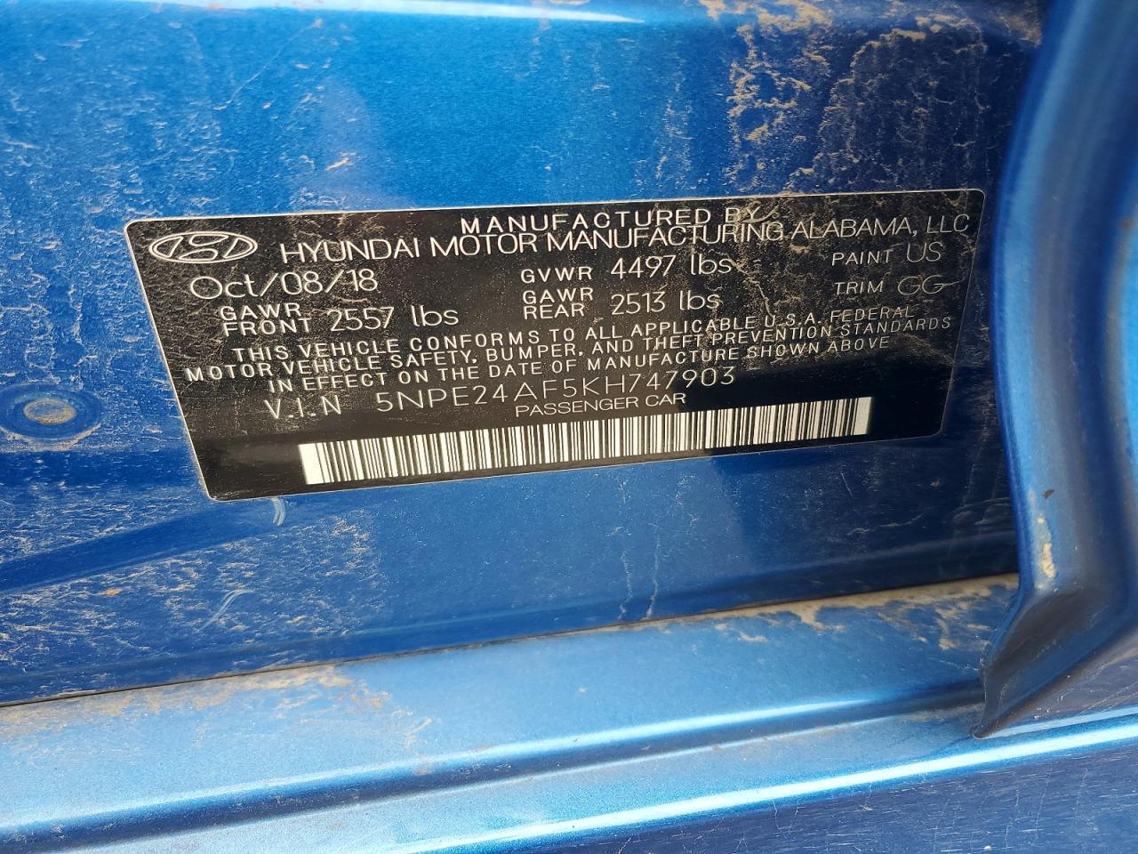 2019 HYUNDAI SONATA