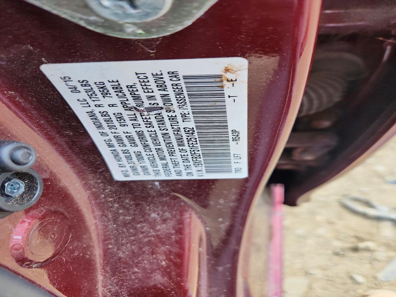 2015 HONDA CIVIC