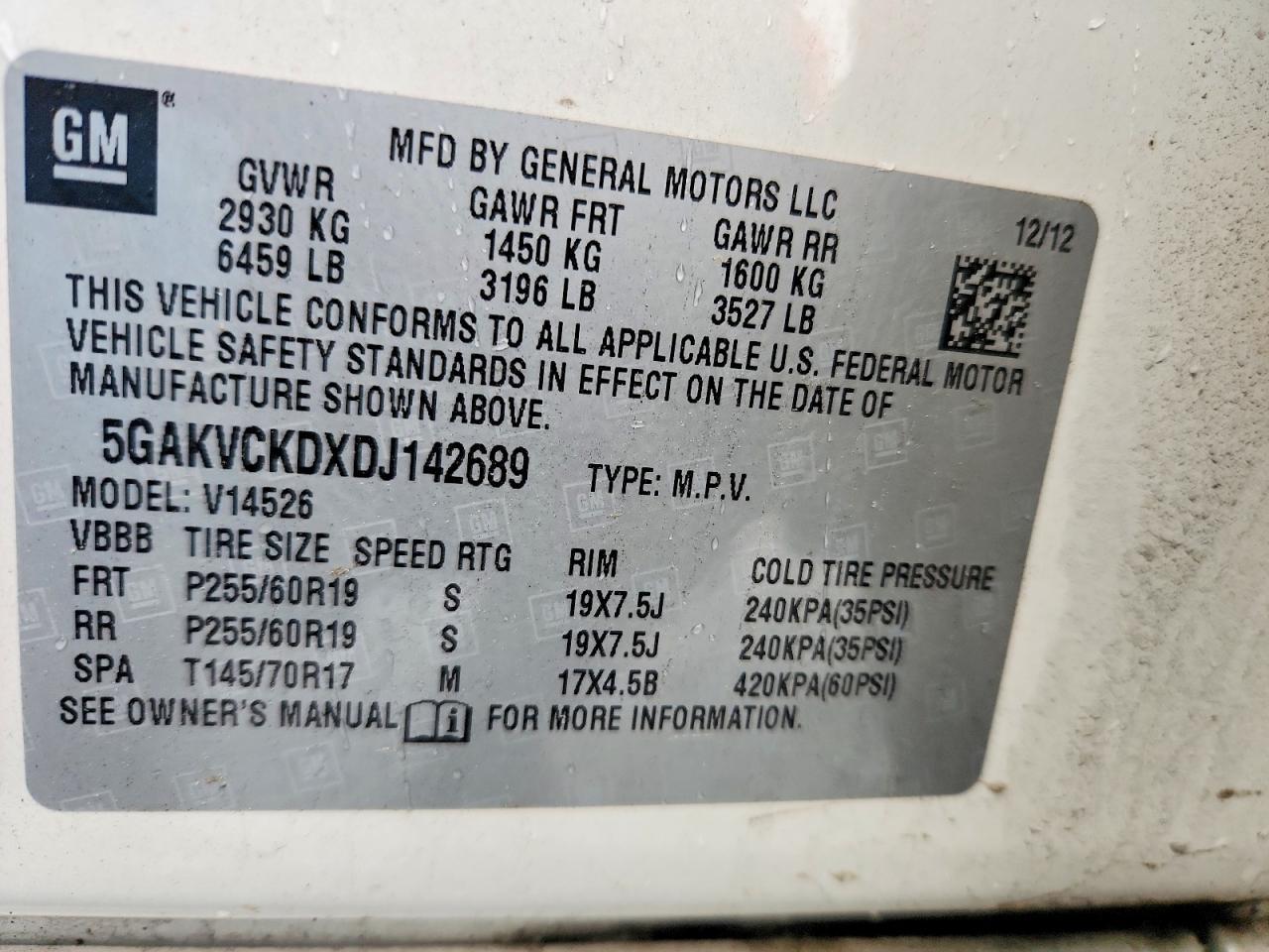 2013 BUICK ENCLAVE