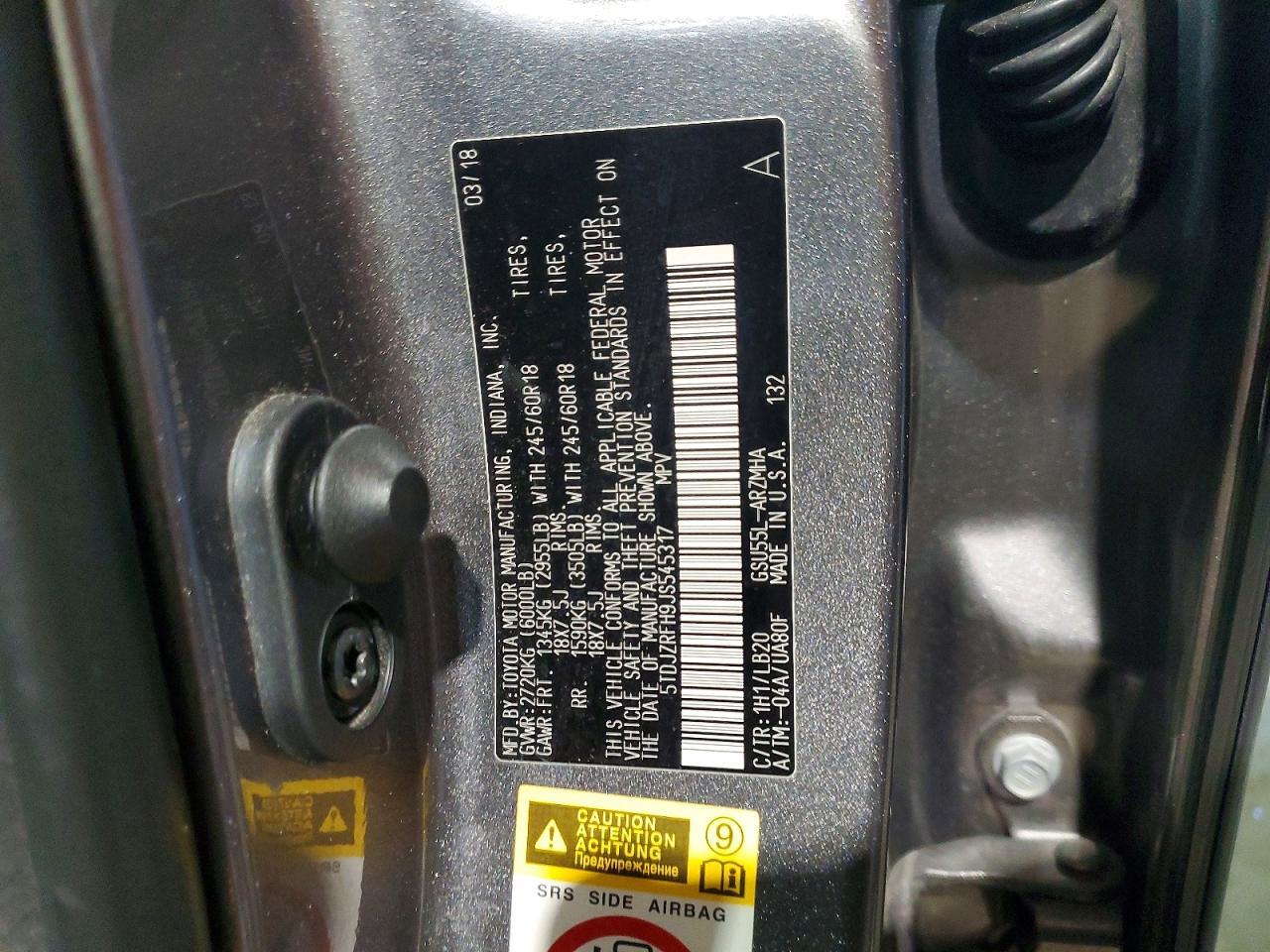 2018 TOYOTA HIGHLANDER