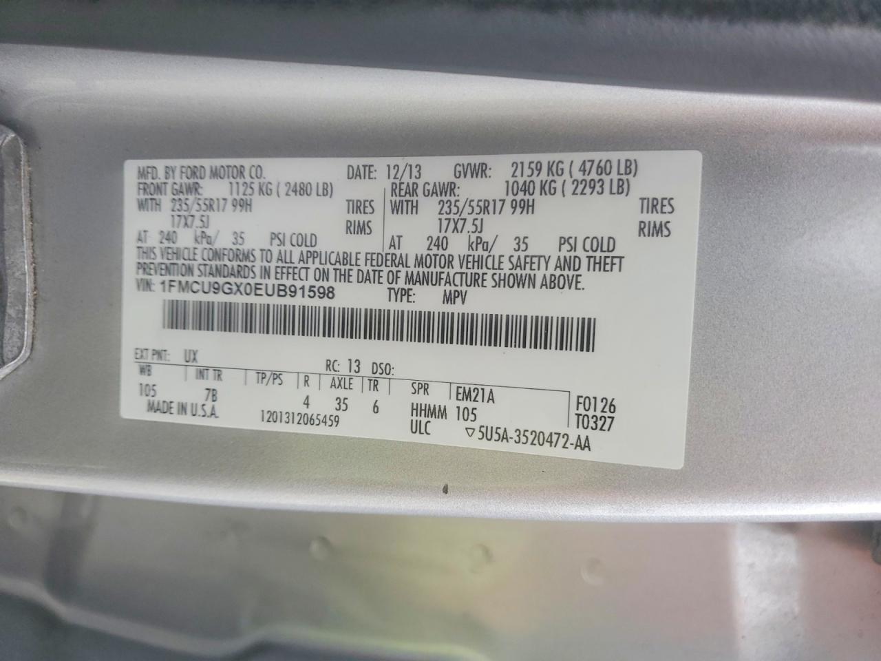 2014 FORD ESCAPE