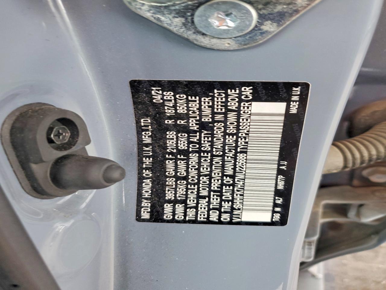2021 HONDA CIVIC