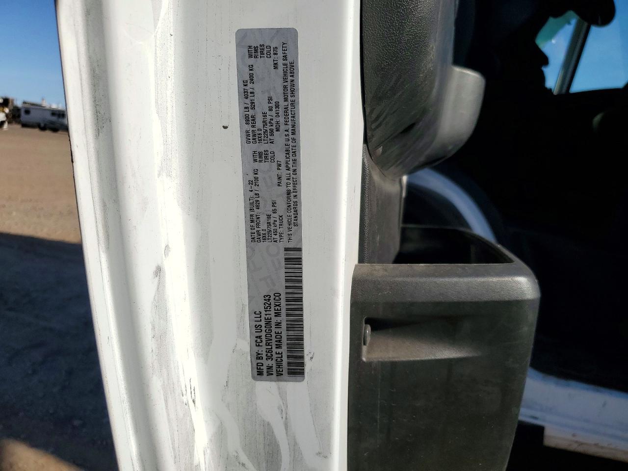 2022 RAM ProMaster 2500