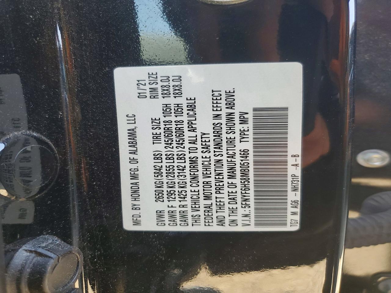2021 HONDA PILOT