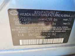 2012 HYUNDAI SONATA