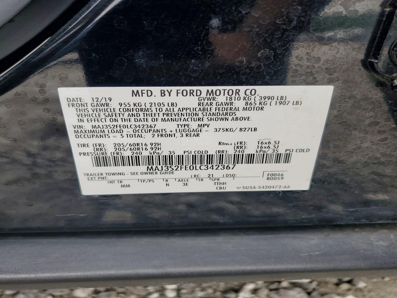 2020 FORD EcoSport
