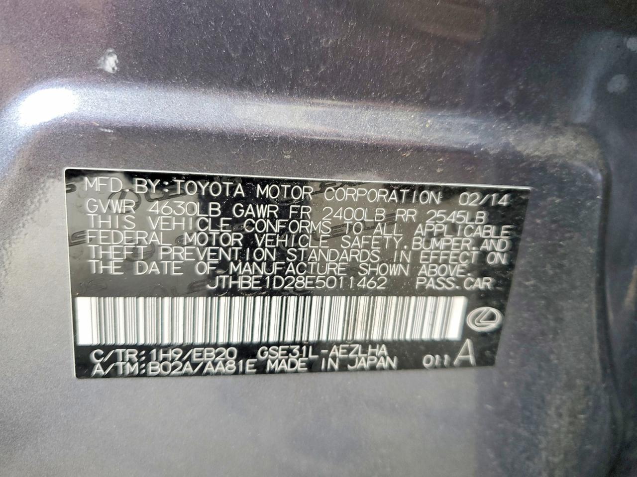 2014 LEXUS IS 350