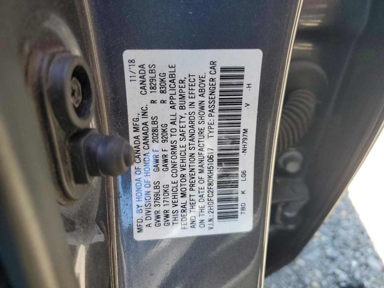 2019 HONDA CIVIC