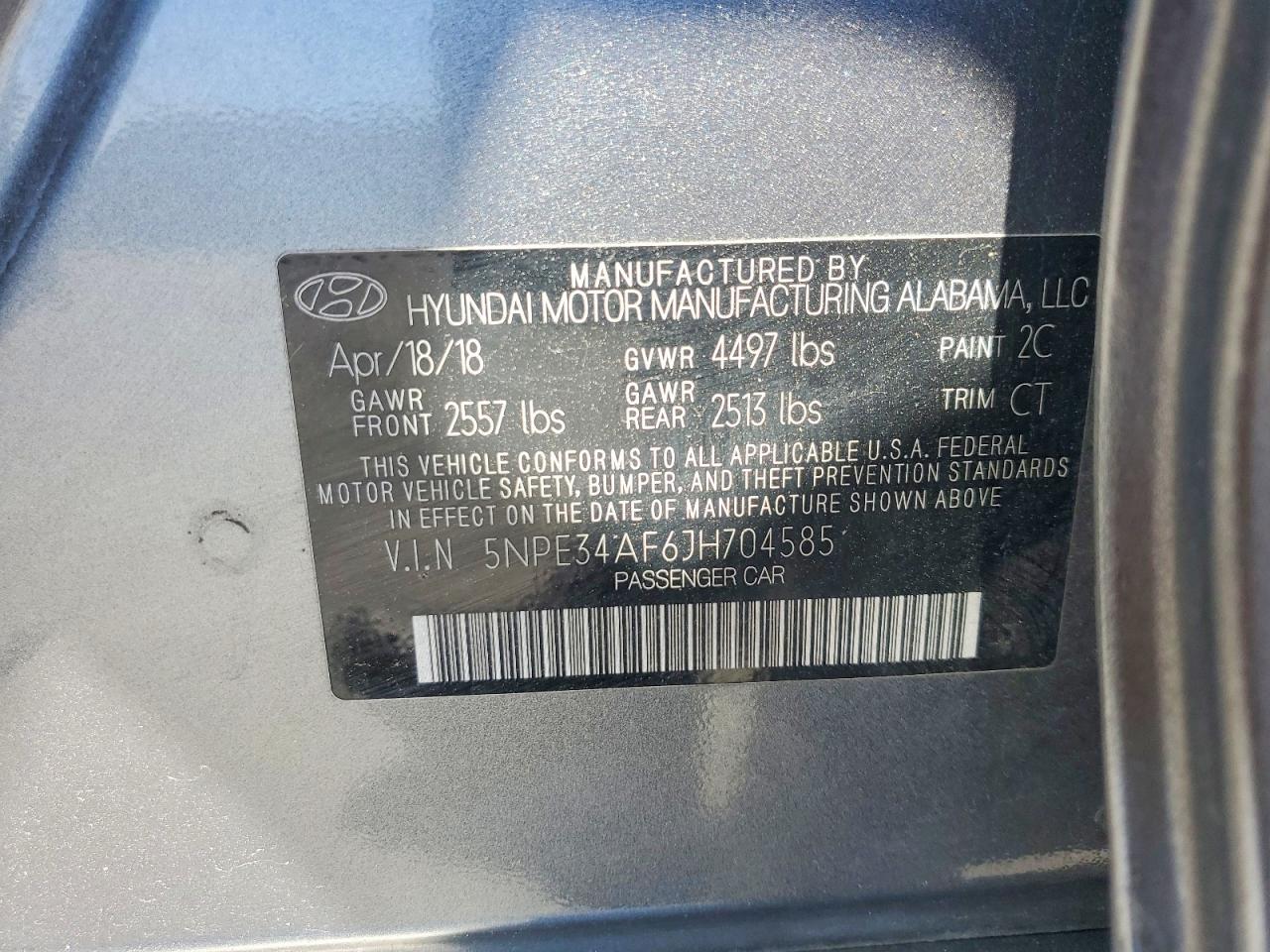 2018 HYUNDAI SONATA