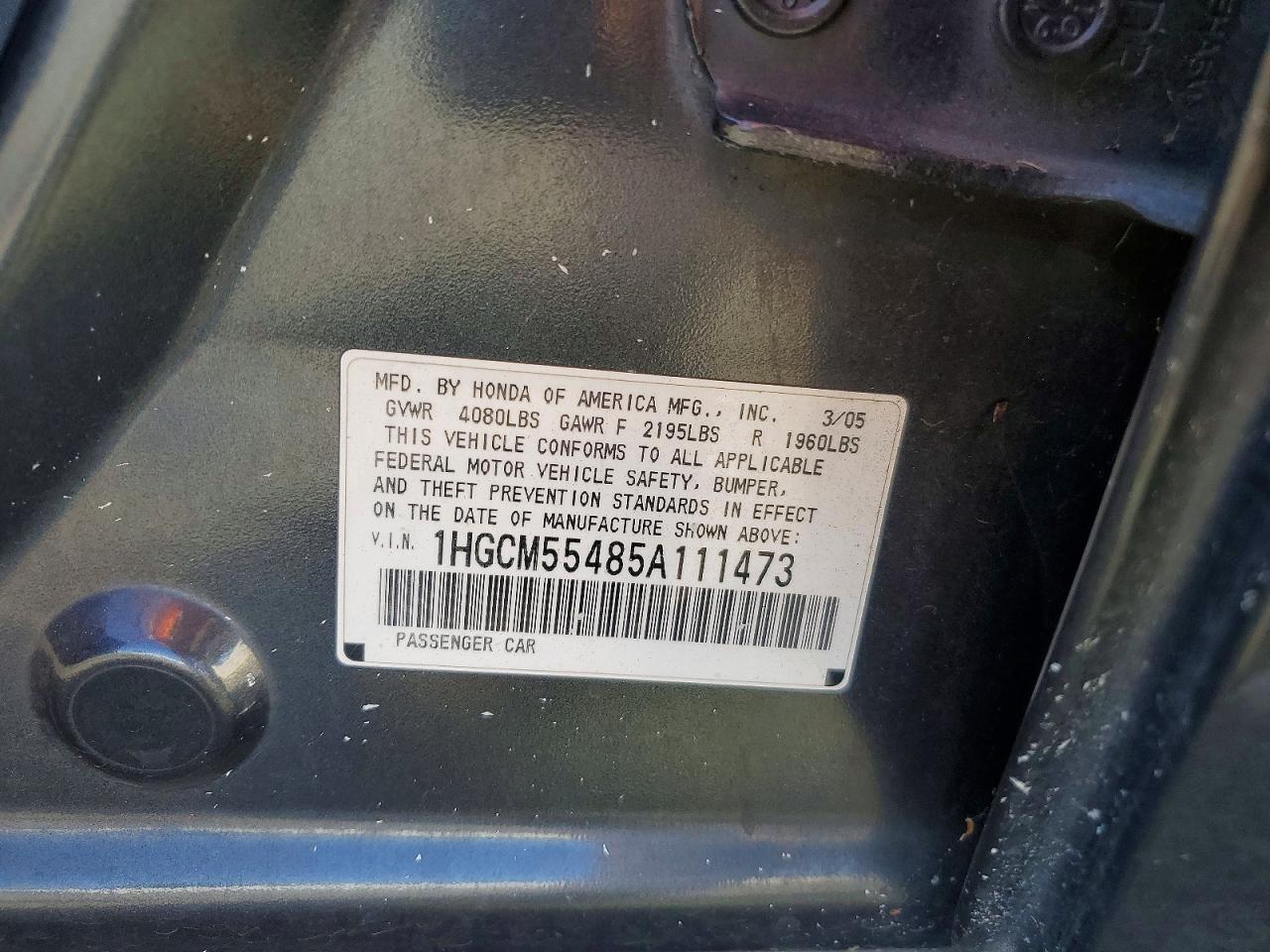 2005 HONDA ACCORD