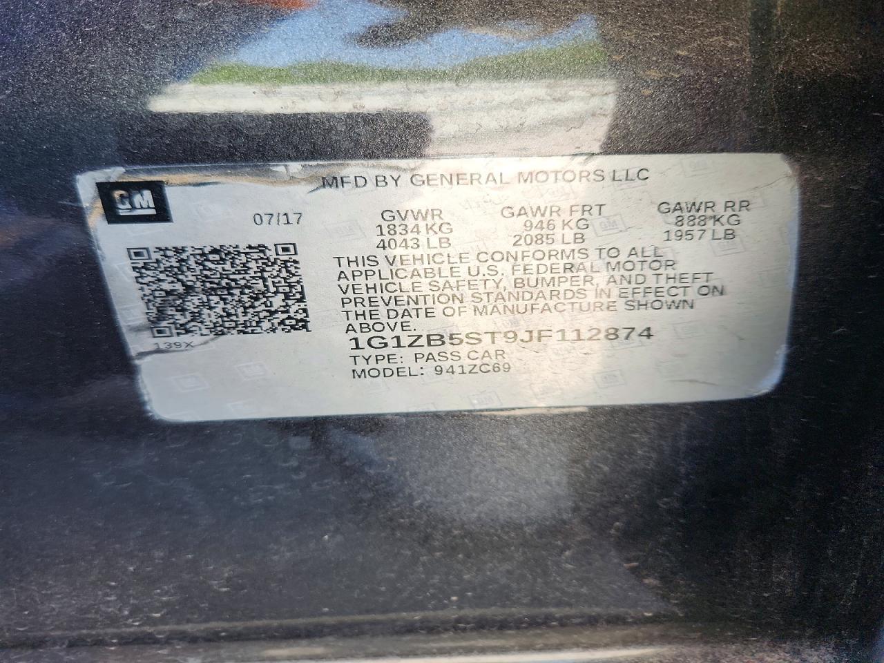 2018 CHEVROLET MALIBU