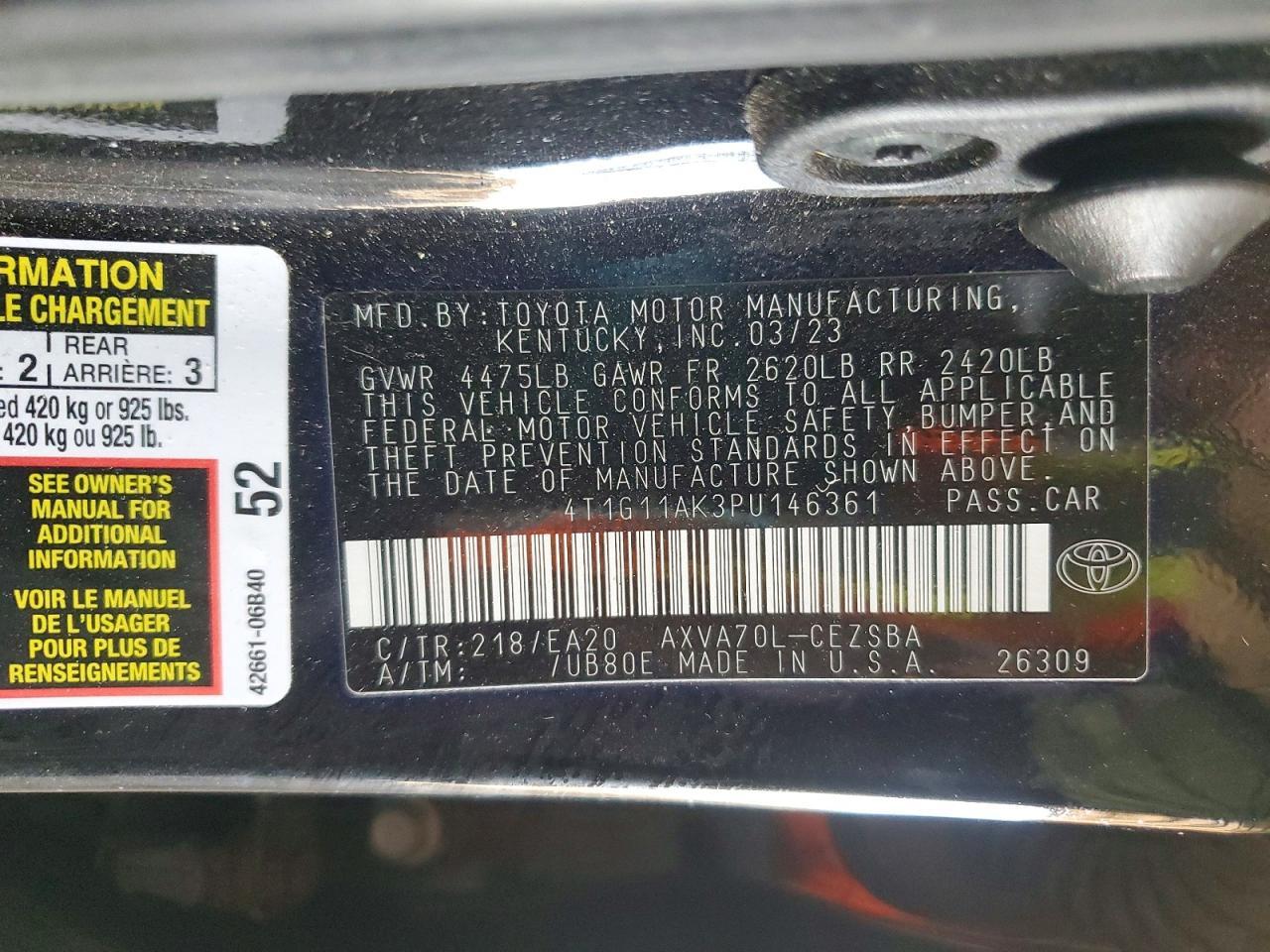 2023 TOYOTA CAMRY
