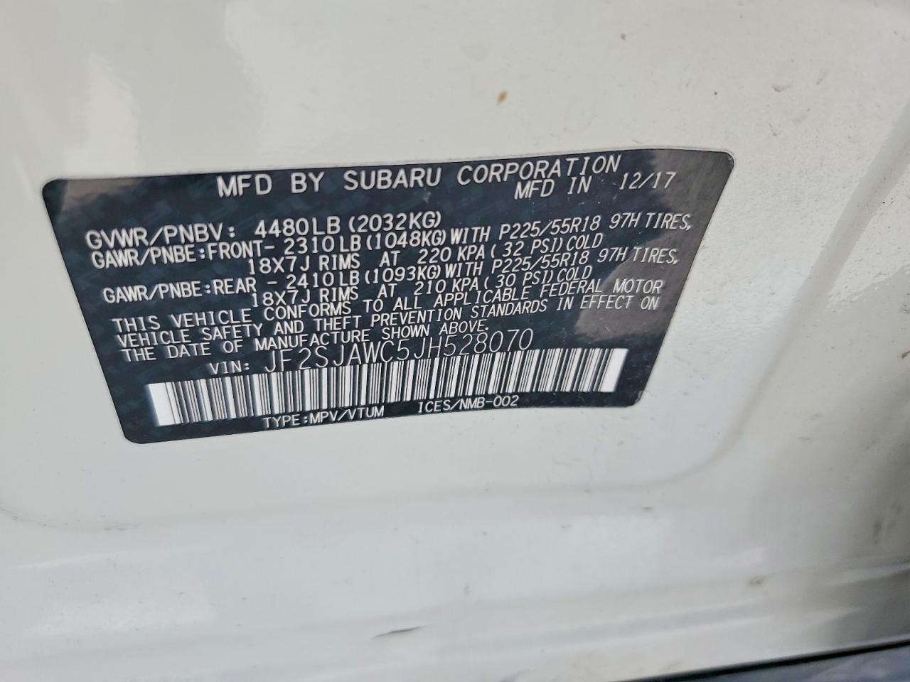 2018 SUBARU FORESTER