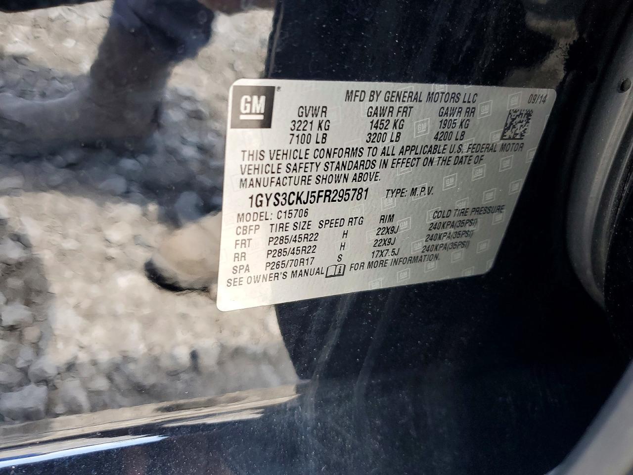 2015 CADILLAC ESCALADE