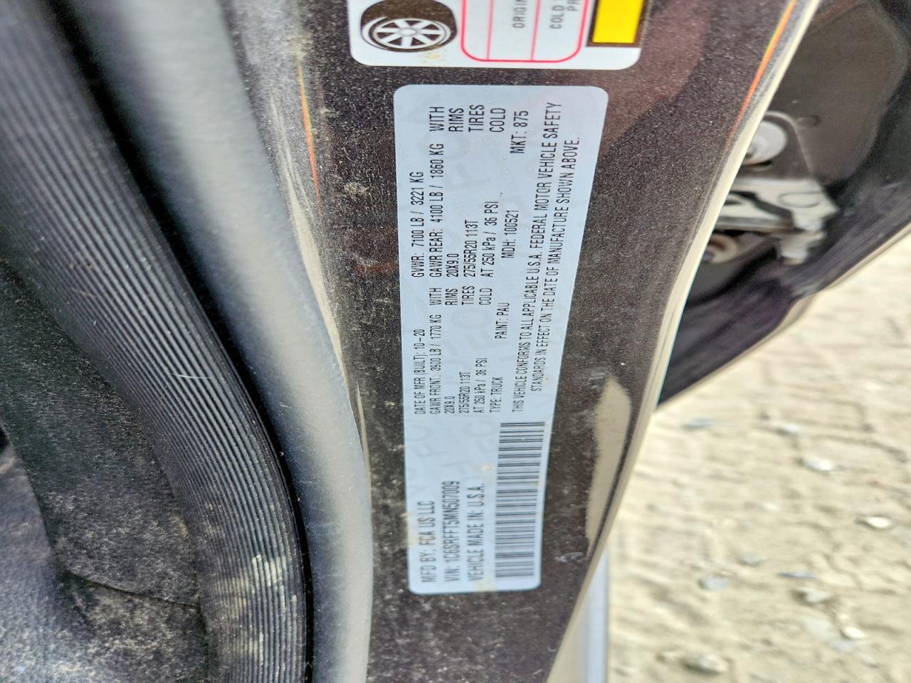 2021 RAM 1500