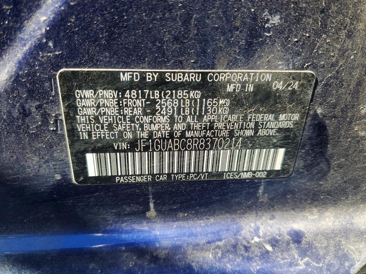 2024 SUBARU IMPREZA