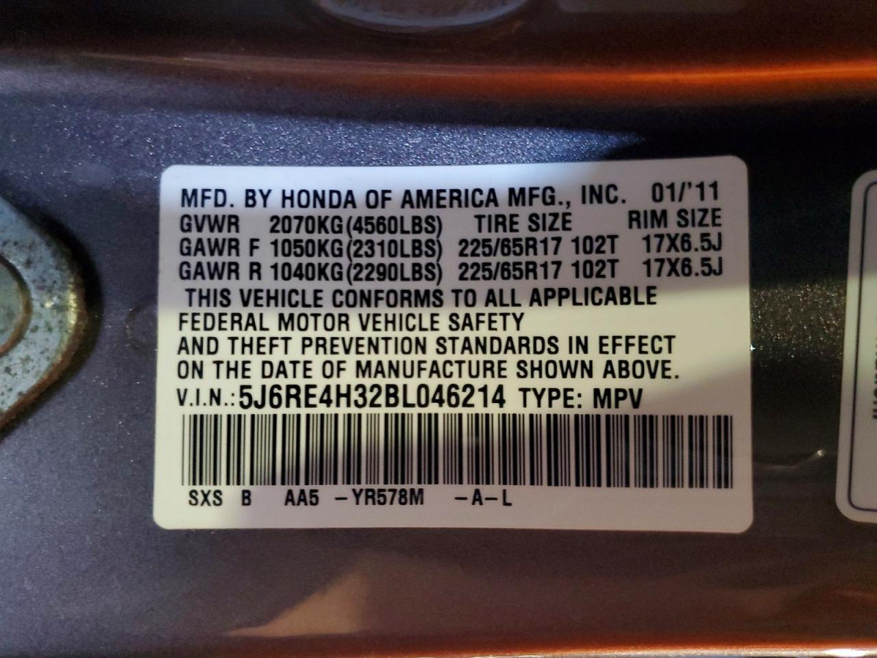 2011 HONDA CR-V