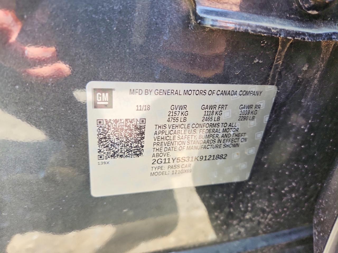 2019 CHEVROLET IMPALA