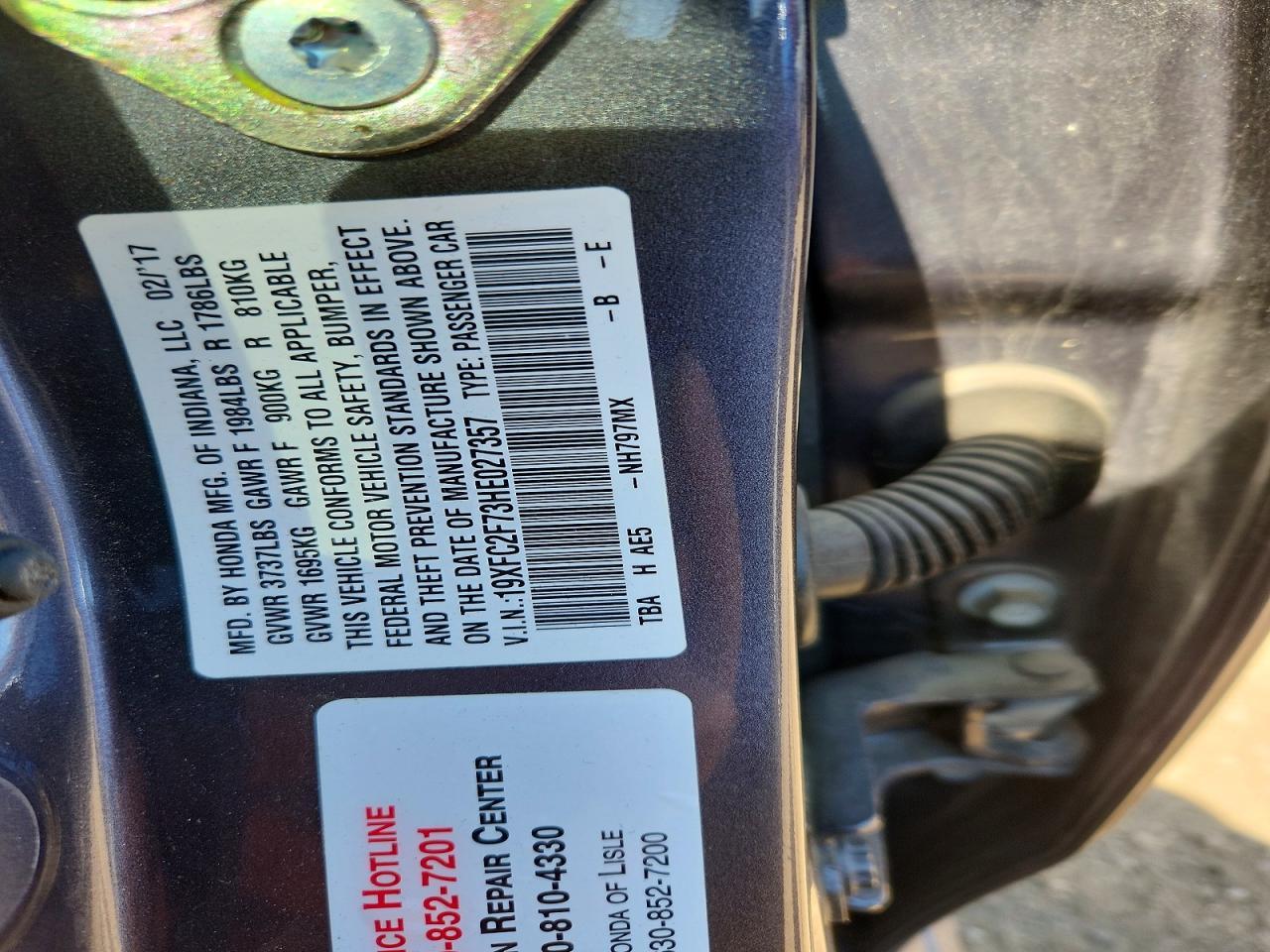 2017 HONDA CIVIC